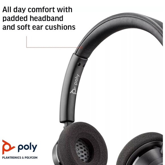 Plantronics Blackwire 3320 Wired Headset Dual-Ear (Stereo) w/Boom Mic PC/Mac NIB - Picture 4 of 11